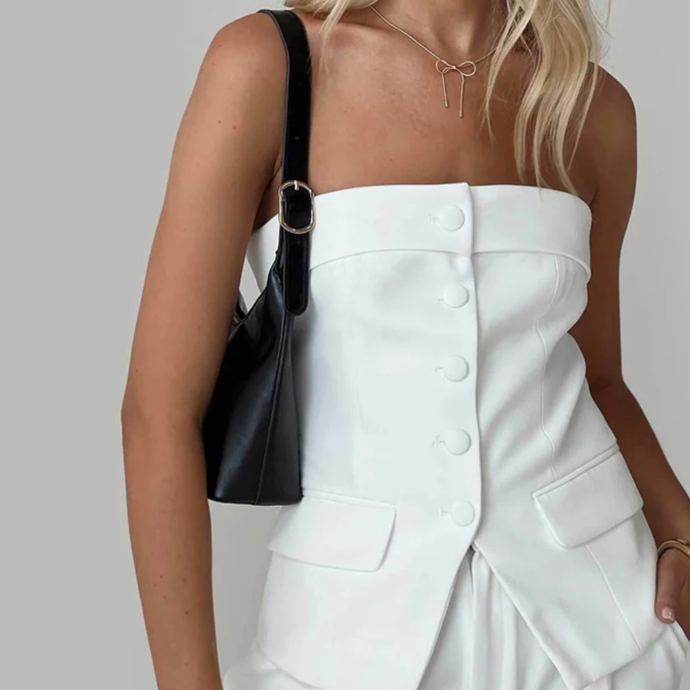 Princess Polly White Strapless Top